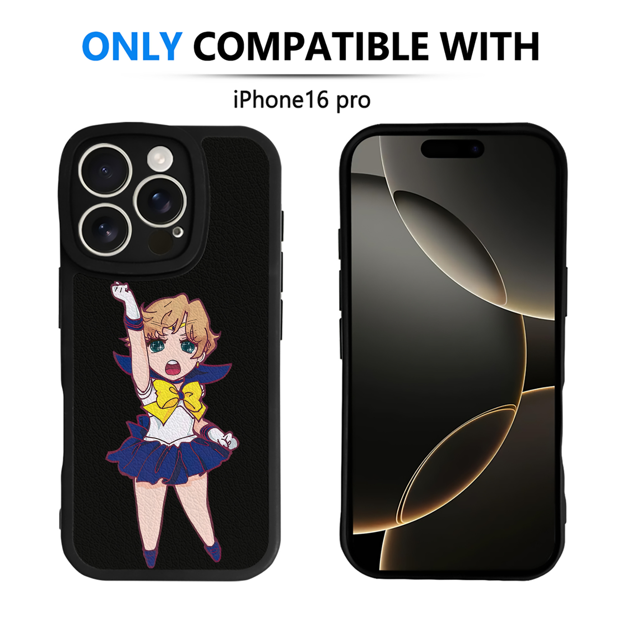 （画像用） 美少女戦士セーラームーン 天王はるか Sailor Moon Tenoh Haruka 【iPhone 16シリーズ対応】シリコンスマホケース（レザー調） 材質：シリコン